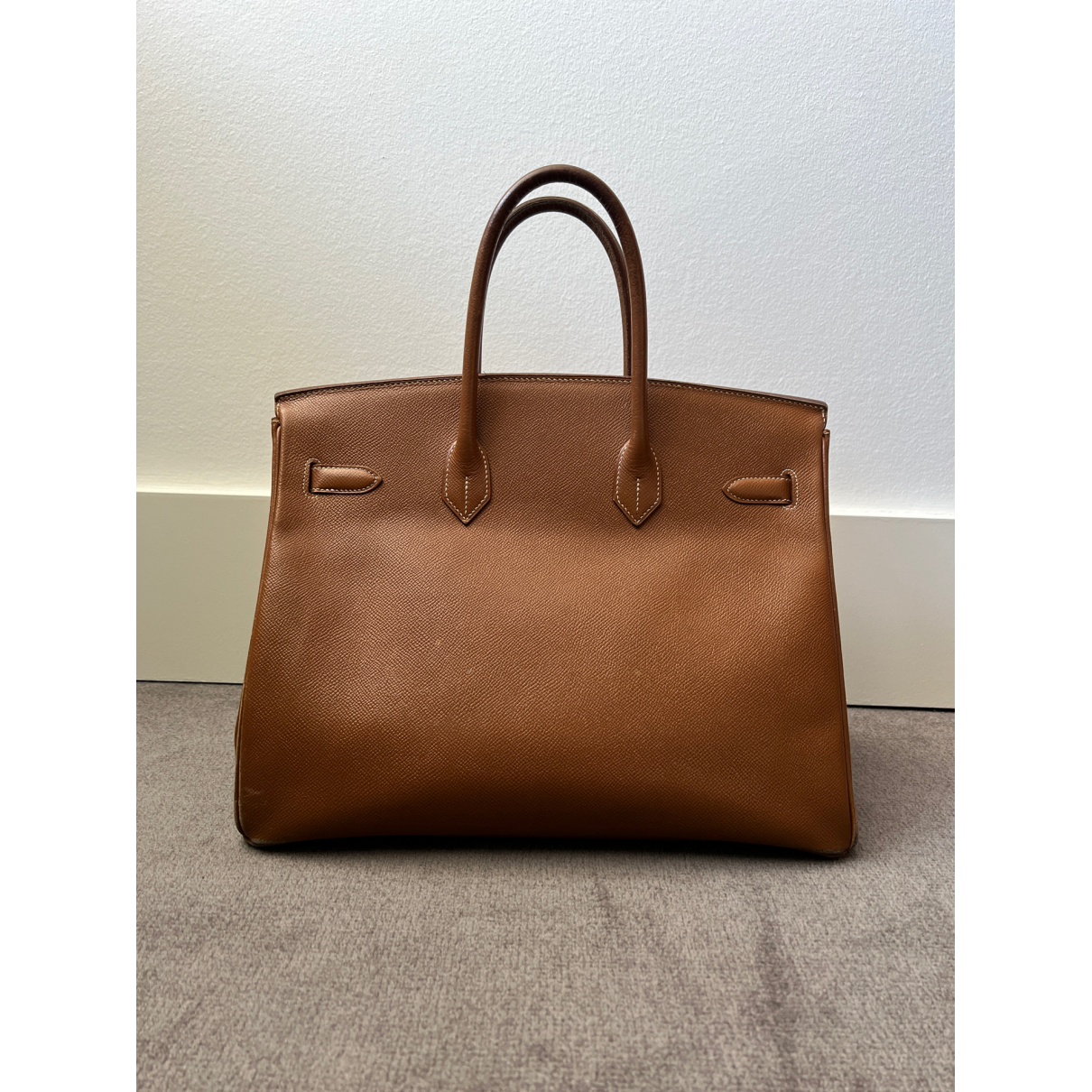 Birkin 30 leather handbag Hermès Camel 